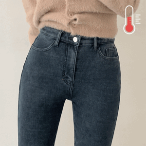 바인미 하이웨스트 슬림 일자핏 기모 청바지 (2color) [융기모/스판/데일리룩/캐주얼]