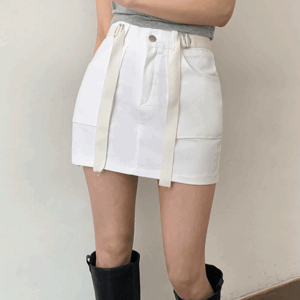 Same-day delivery Liran Back-banding Pocket Strap Mini Skirt (4 colors) [Festival / Summer New / y2k / Belt / Long Boot look]