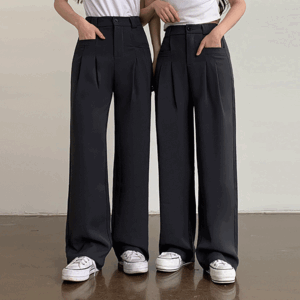 [Basic, Long/Length Selectable] Same-Day Delivery Short-Sleeved T-Shirt High-Waist Pocket Pintuck Banded Wide Slacks (3 colors) [Summer Slacks / Summer Pants / New Office / Guest Look / Summer Guest Look / Vacation / Overseas]