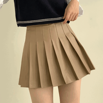 Tether Leather Pleats Mini Skirt (3 colors) [New Autumn / Leather / Picnic / y2k / Unique]