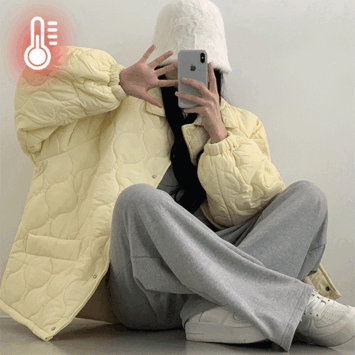 Richeu Oversized Fit Fur Lining Lightweight Quilting Padding (6 colors) [New Winter/Winter Outer/Daily Look/Filial Girl]
