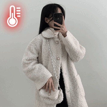 Xami Oversized Fit Wool Long Coat + Wool Chain Mini Bag Set [Short Girl / Soft Girl / Winter Outer / New Winter]