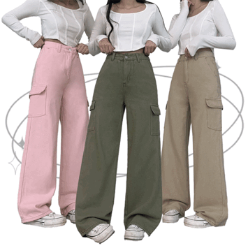 Sale [Short, Long, Long/Choose Long] Lizzo High Waist Napping Wide Cargo Pants (5 colors) [Sale/Winter Sale/y2k/Short Girl/Hip Style/Pants Restaurant]