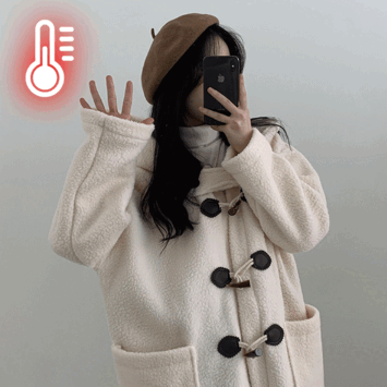 Boku Hooded Wool Tteokbokki Long Coat (2 colors) [Short girl / Winter outer / Duffle coat / New winter coat]