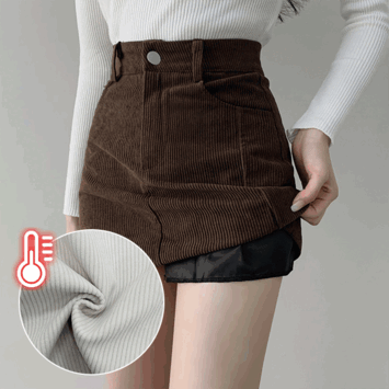 Mangding corduroy slit mini skirt (4 colors) [salmon look / corduroy skirt / Christmas / winter skirt]