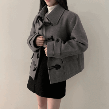 Toki Tteokbokki Double Quilted Short Coat (2 colors) [Tteokbokki Coat / Winter Short Coat / Winter Jacket / Short Jacket / Wool Jacket]