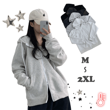 [2 sizes/selectable] Nurel overfit two-way napping hood zip-up (4 colors) [Short girl / Two-way / Overfit / Box fit / Big size]