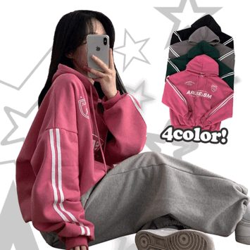 [Y2K/Extra Warm] Damu Lettering Color Oversized Fit Hoodie (4 colors) [Short girl / Blockcore / Unique Look / Avant Fit]