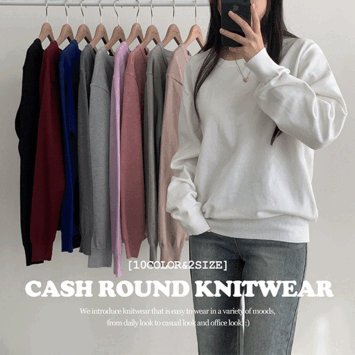 [Size Selection/Extra Warm] Rado Oversized Fit Cashmere Round Knitwear (10 colors) [Daily Look/Office Look/Basic Item/Big Size Knitwear]