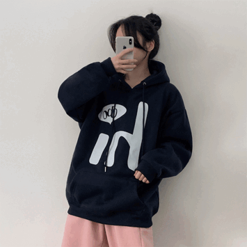 Midi Oversized Fit Lettering Napping Pocket Hooded [Short Girl/New Winter/Winter Coordination/Napping Hoodie/Napping Sweatshirt]