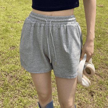 Zenya Wide Banded Shorts (3 colors) [Sweat Pants / Summer Pants / Shorts / Linen / Boots / Rain Boots Coordination]