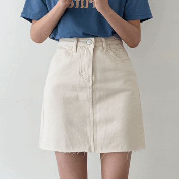 Deu Cotton Denim Mini Skirt (3 colors) [New Summer Skirt/Vacation/Picnic/Summer Mood/Festival]