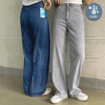 [Choose short, basic, long/length] Cad high-waist wide jeans (3 colors) [Hidden banding / summer jeans / cool denim / summer denim / picnic / vacation]