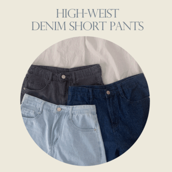 Feu High-Waist Denim Shorts (3 colors) [New Summer / Summer Denim / Blue / Blue Clothes / Festival / Shorts]