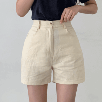 Mine Back-Bendable High-Waist Linen Wide Shorts (3 colors) [New Summer Product / Pink / Summer Mood / Picnic / Festival / Campus Look / Vacation / Shorts]