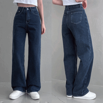 jeanki high-waist wide jeans [new summer / high-waist denim / campus look / festival / summer denim / picnic]