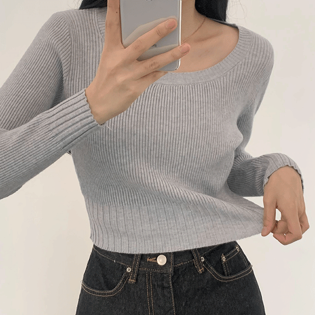 Sweetie Basic Fit V-neck Knit (3 colors) [Semi Crop / Winter Knit / Autumn Knit / Daily Look / Basic]