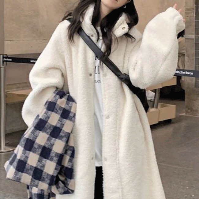 Tanson High Neck Soft Long Coat [New Winter/Fleece/Wool Coat]