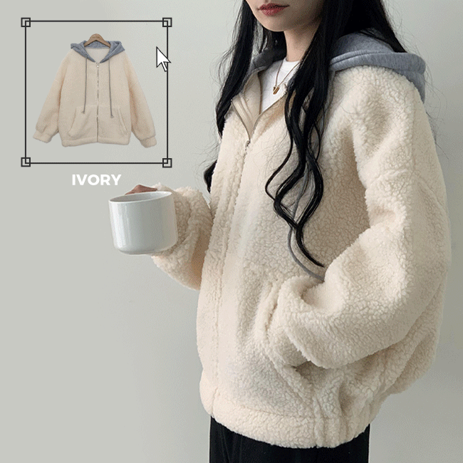 Hoyang Oversized Fit Wool Hooded Zip-Up (4 colors) [New Winter / Soft Jumper / Hooded Couple Look / Short Girl]
