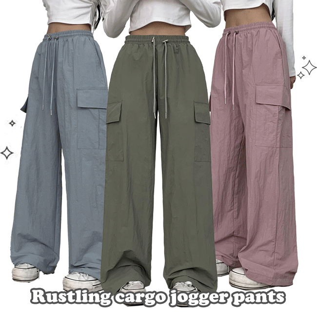 Lasso Wide Basket Cargo Jogger Pants (3 colors) [Windbreaker/y2k/Nylon/New Autumn]