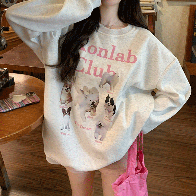 CUME Oversized Fit Cotton Printed Sweatshirt [New Winter/Lovely/Daily Look]
