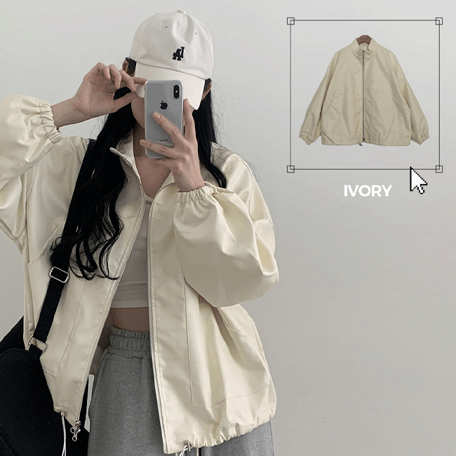 Hora Oversized Fit Pocket String Leather Jacket (2 colors) [Daily Look/Interseason/New Winter]