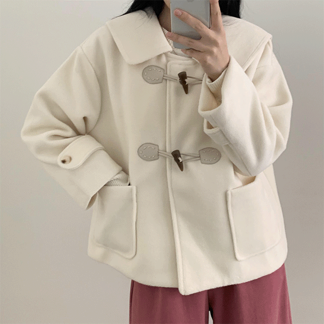 Sipi Sailor Collar Tteokbokki Coat (3 colors) [Short coat/Autumn Outer/Date Look/Winter]